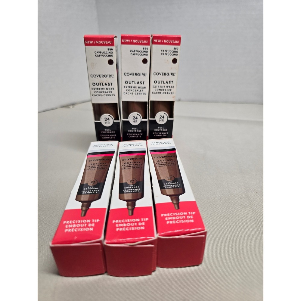 Covergirl #880 Cappuccino  6 pack Outlast Extreme Wear Concealer 9mL Sealed
